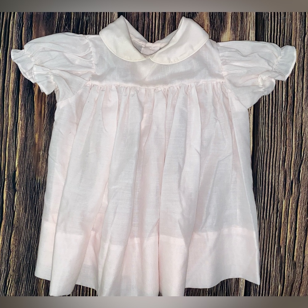 Baby Pink Vintage Dress Sz 24M VGUC